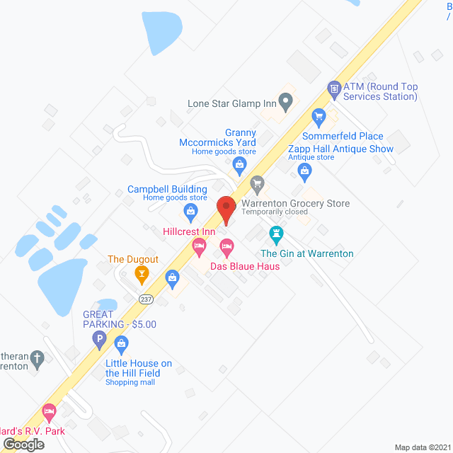Map of the neighborhood around Moore's Rest Home