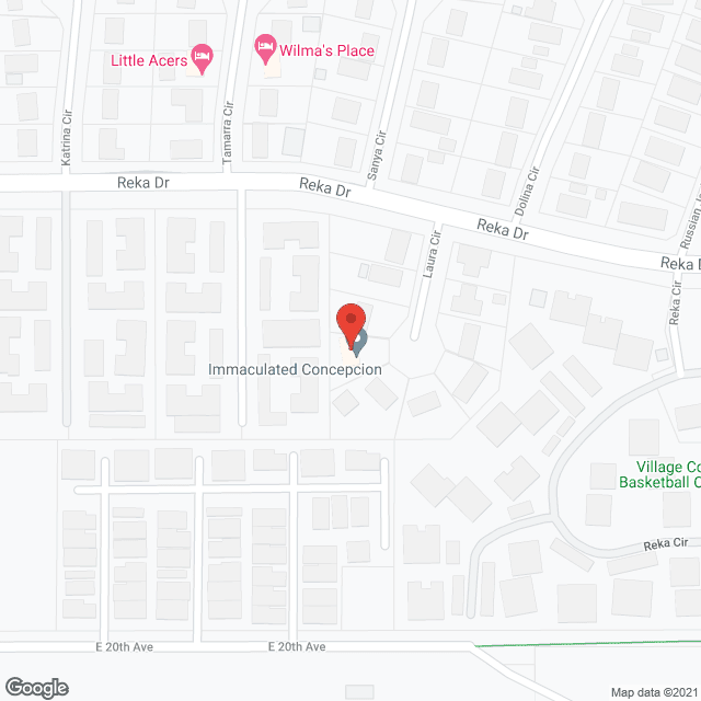 Map of the neighborhood around Immaculated Concepcion Raya