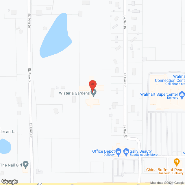 Map of the neighborhood around Wisteria Gardens