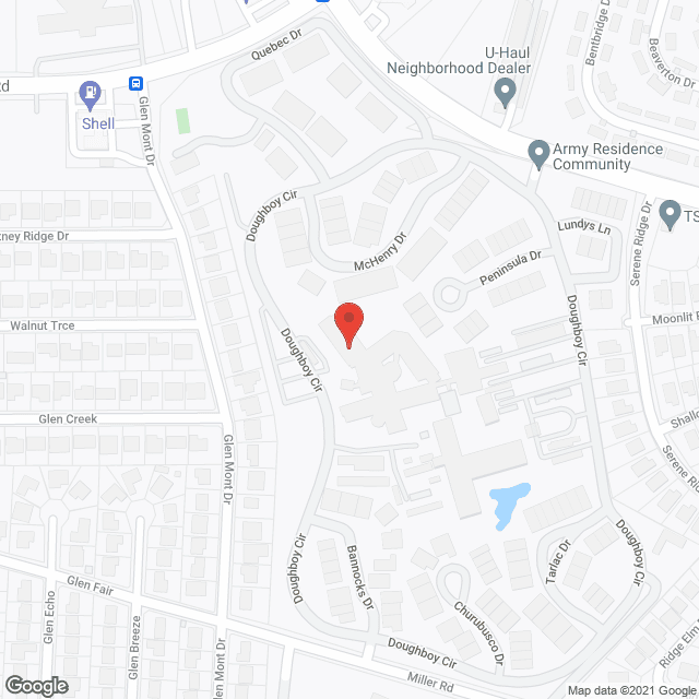 Map of the neighborhood around The Army Residence Community Health Care Center
