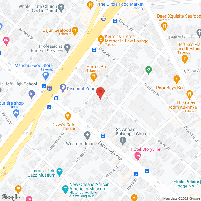 Map of the neighborhood around Trinity House