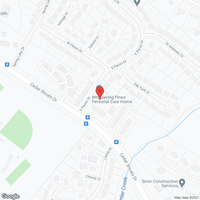 Map of the neighborhood around Whispering Pines Personal Care Home I and II