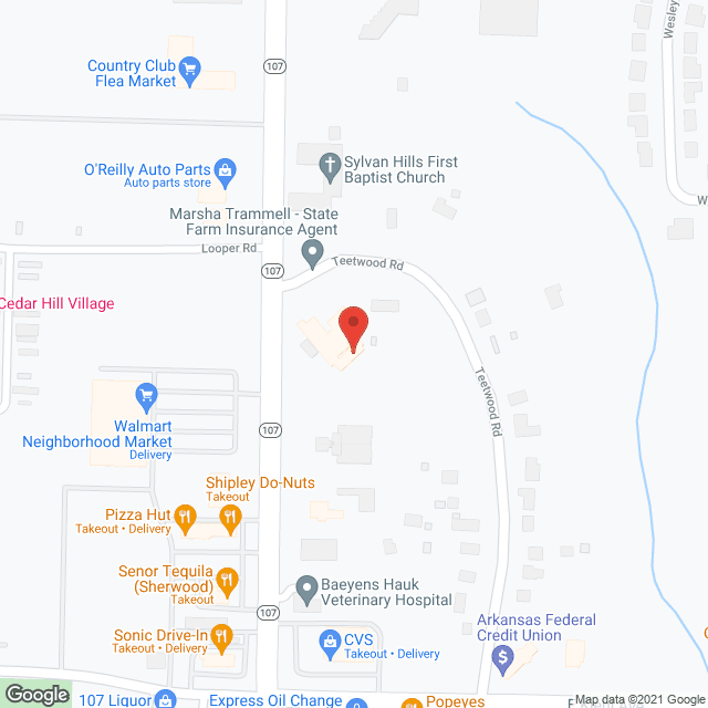 Map of the neighborhood around Retirement Center of Arkansas