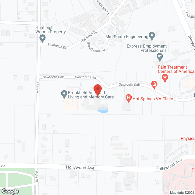 Map of the neighborhood around Brookfield Hot Springs