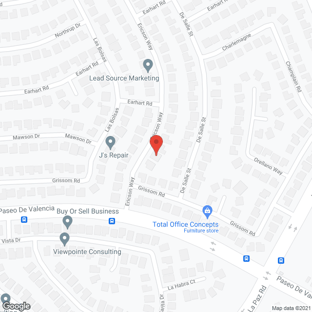 Map of the neighborhood around Nanas Garden