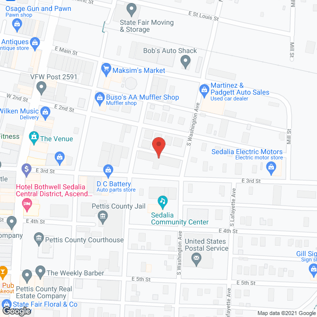 Map of the neighborhood around Landmark Terrace