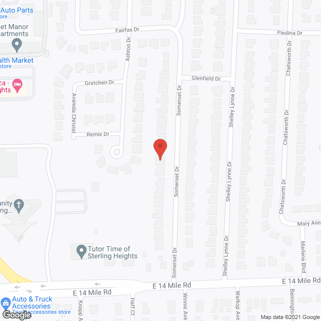 Map of the neighborhood around Somerset Home
