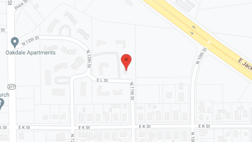 Map of the neighborhood around Erwin Elderly Apartments