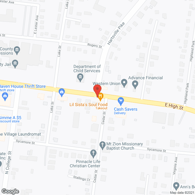 Map of the neighborhood around Nivens and McFarlin Residential Care Home