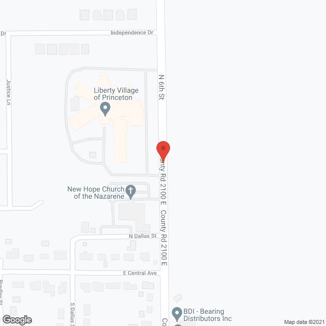 Map of the neighborhood around Hawthorne Inn of Princeton