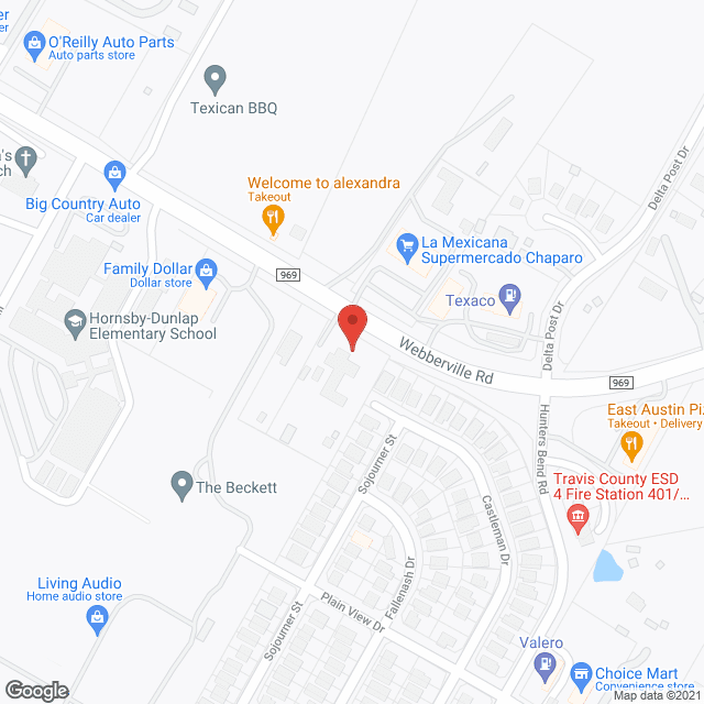 Map of the neighborhood around Paradise Court