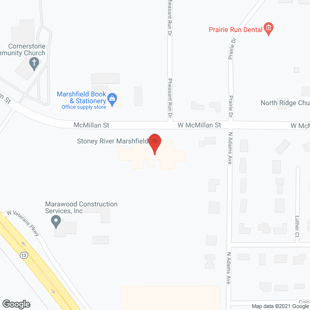 Map of the neighborhood around Stoney River Marshfield