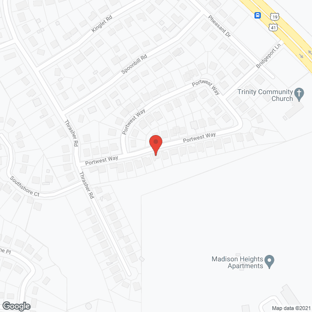 Map of the neighborhood around Superior Care II