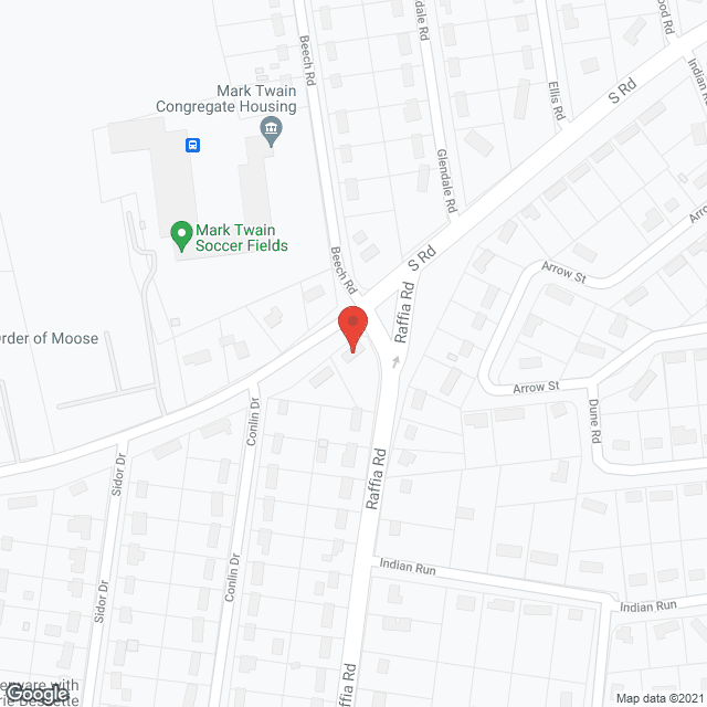Map of the neighborhood around Mark Twain Congregate Living