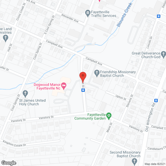 Map of the neighborhood around Dogwood Manor