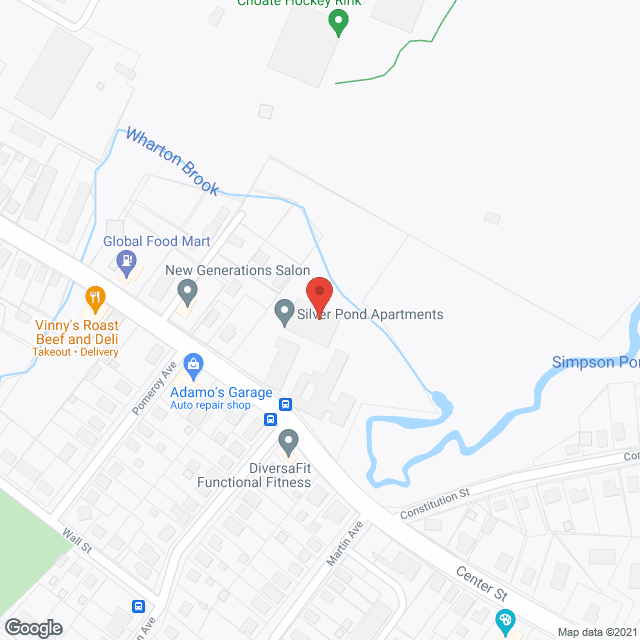 Map of the neighborhood around Silverpond Apartments