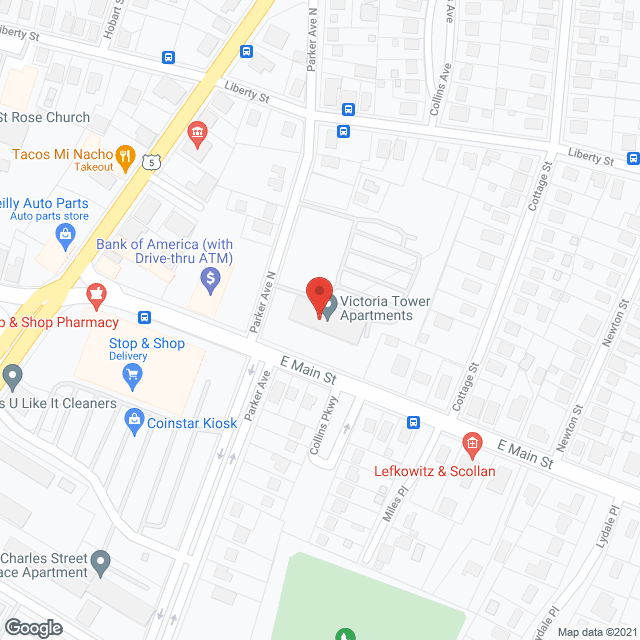 Map of the neighborhood around Victoria Towers
