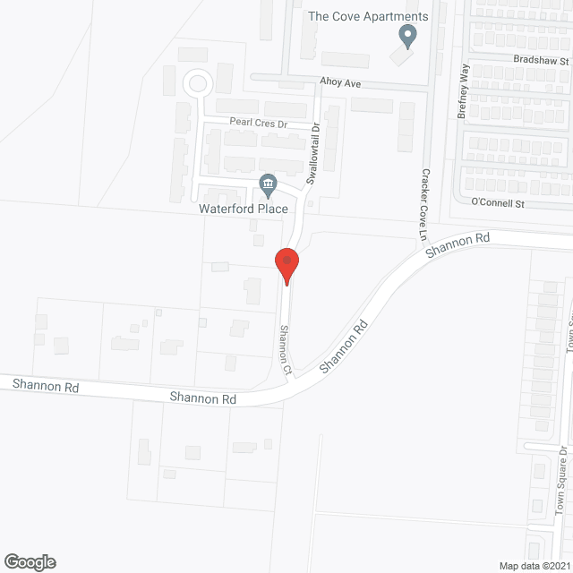 Map of the neighborhood around Waterford Place