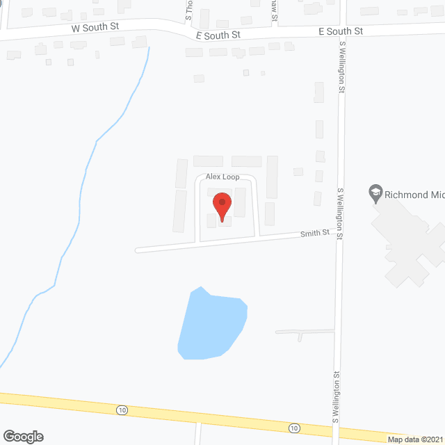 Map of the neighborhood around Smith Senior Village