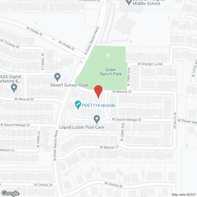 Map of the neighborhood around Mescal Home Care