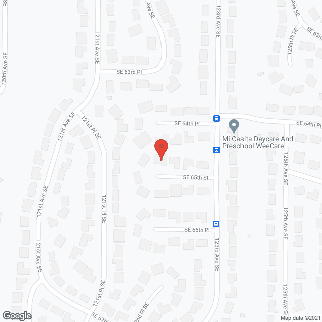 Map of the neighborhood around Golden Years AFH
