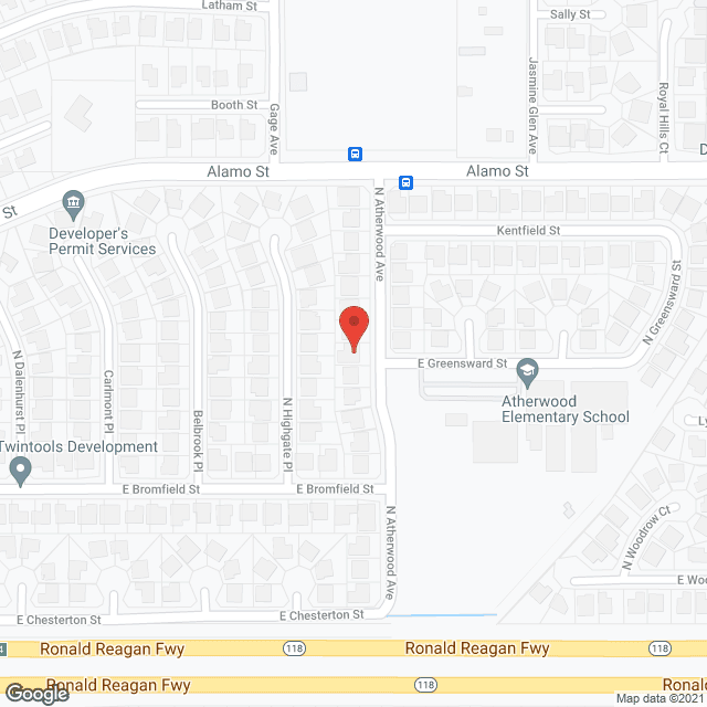 Map of the neighborhood around Autumn Manor III