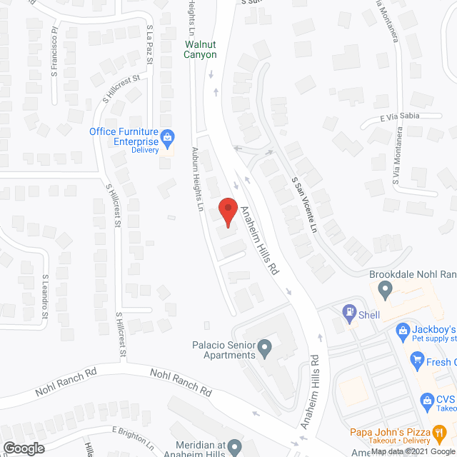 Map of the neighborhood around Palacio Senior Apartments