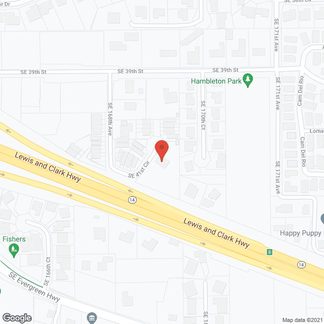 Map of the neighborhood around Peaceful Meadow AFH