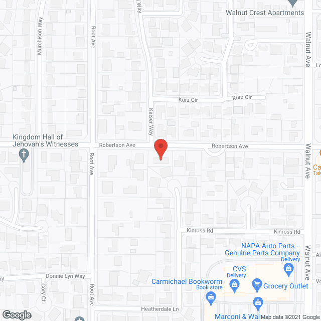 Map of the neighborhood around Olive Glen Manor
