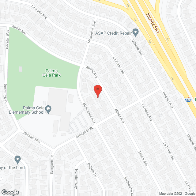 Map of the neighborhood around Pacific Care Home