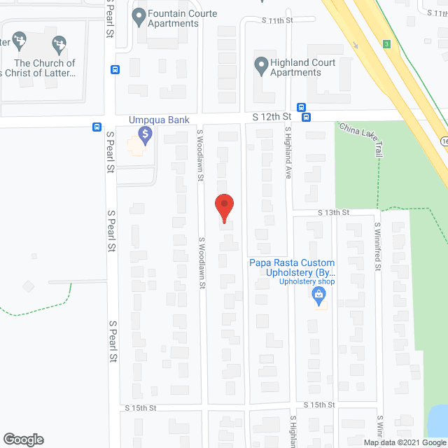 Map of the neighborhood around Woodlawn Adult Care Center