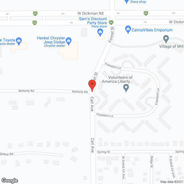 Map of the neighborhood around The Village of Mill Creek
