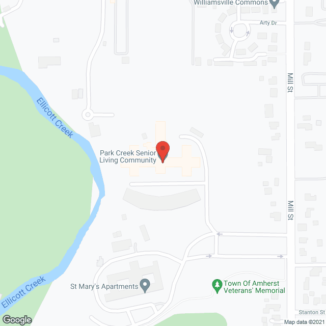 Map of the neighborhood around Park Creek