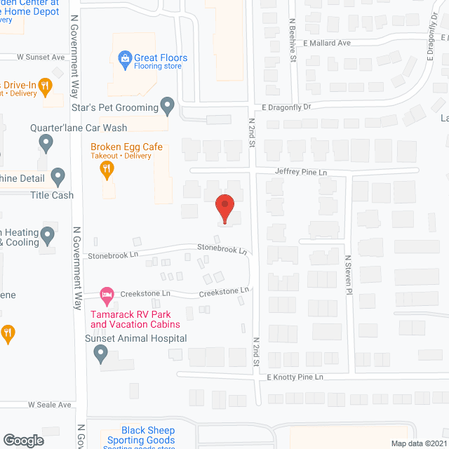 Map of the neighborhood around TLC Adult Family Home