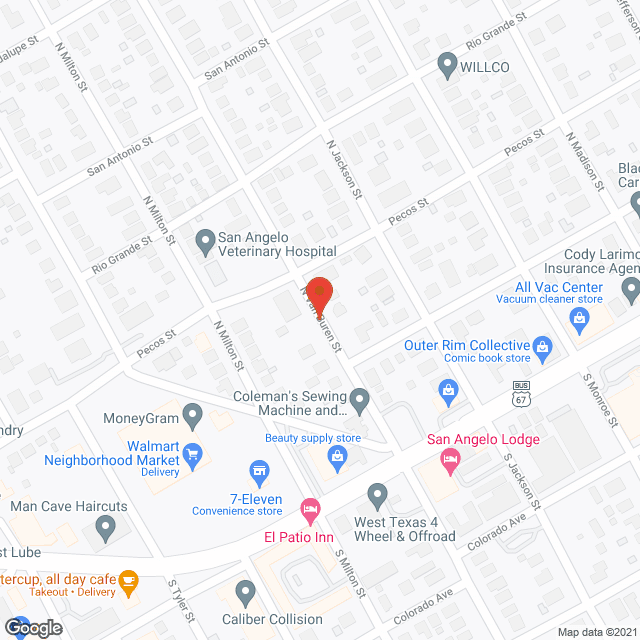 Map of the neighborhood around The St. Angelus