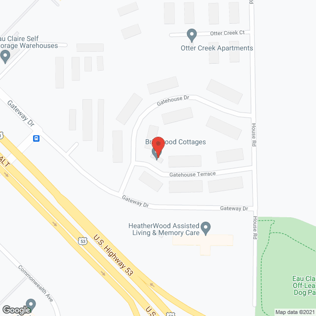 Map of the neighborhood around Briarwood Cottages