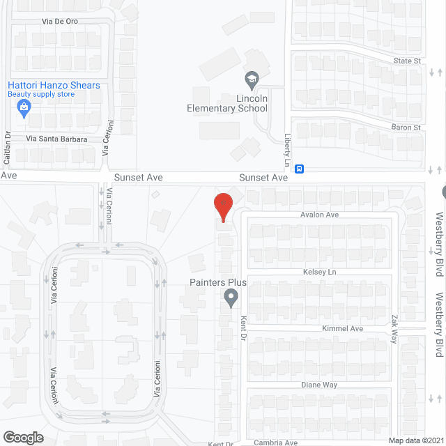 Map of the neighborhood around Forever Young Care Home