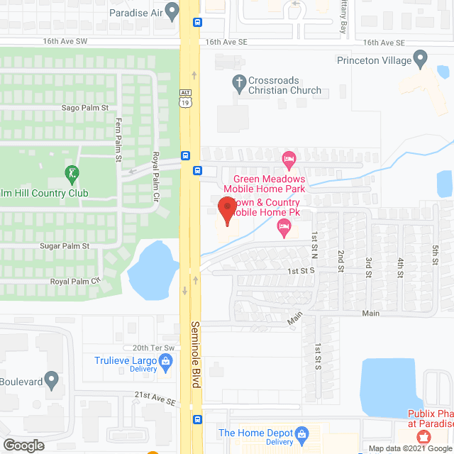 Map of the neighborhood around Royal Oaks Manor