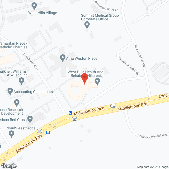 Map of the neighborhood around Atria Lakebrook Place