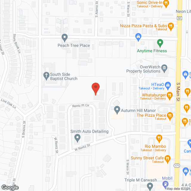 Map of the neighborhood around Autumn Hill Manor