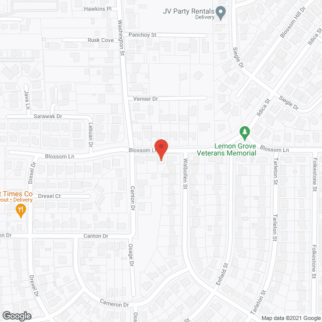 Map of the neighborhood around Blossom Villas