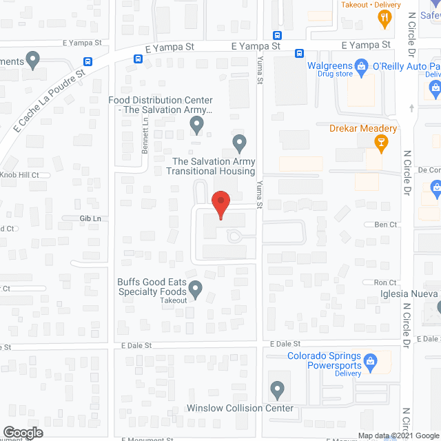 Map of the neighborhood around Silvercrest Senior Residence