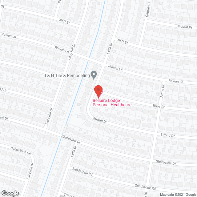 Map of the neighborhood around Bellaire Lodge One