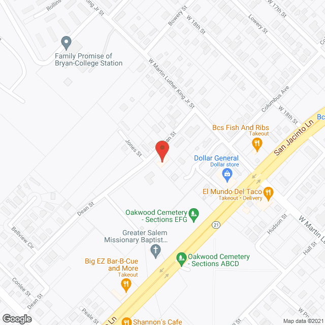 Map of the neighborhood around Dansby House Inc.