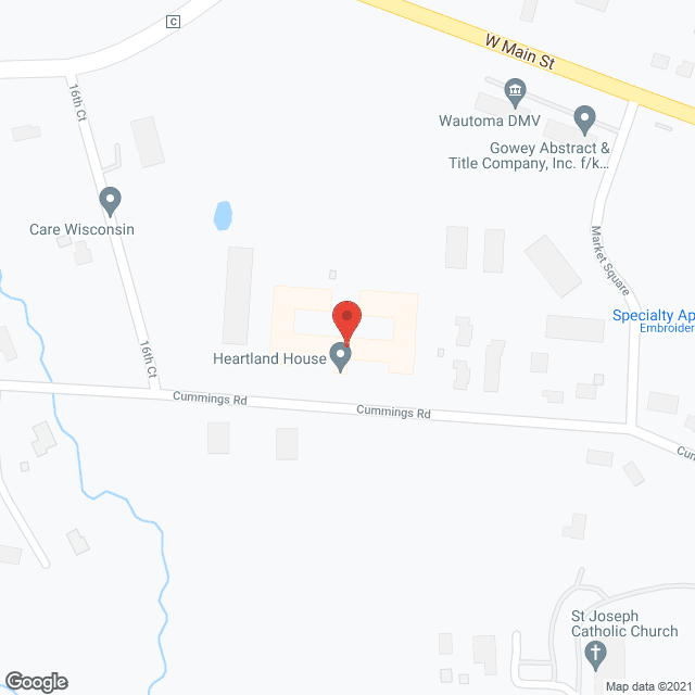 Map of the neighborhood around Heartland House CBRF