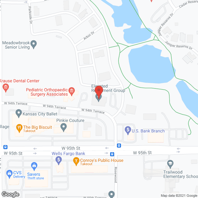 Map of the neighborhood around SeniorCare Homes