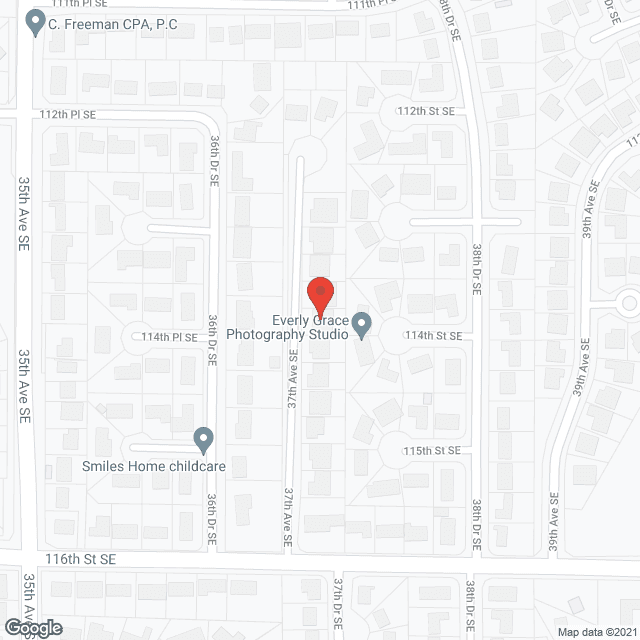 Map of the neighborhood around Angel's Adult Family Home
