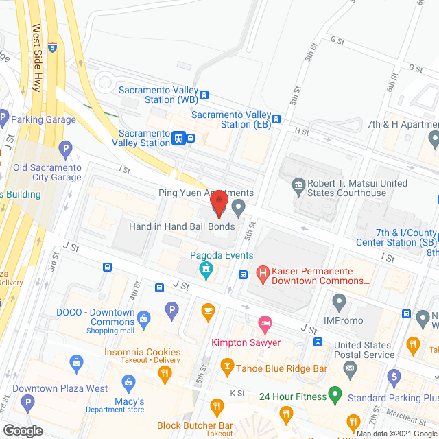 Map of the neighborhood around Ping Yuen Apartments