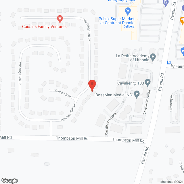 Map of the neighborhood around Diane's House II