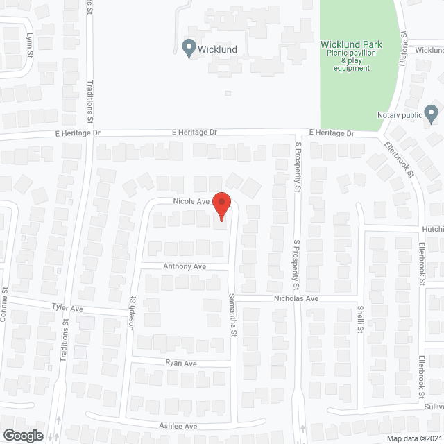 Map of the neighborhood around Paradise Residential Care Home in Mountain House